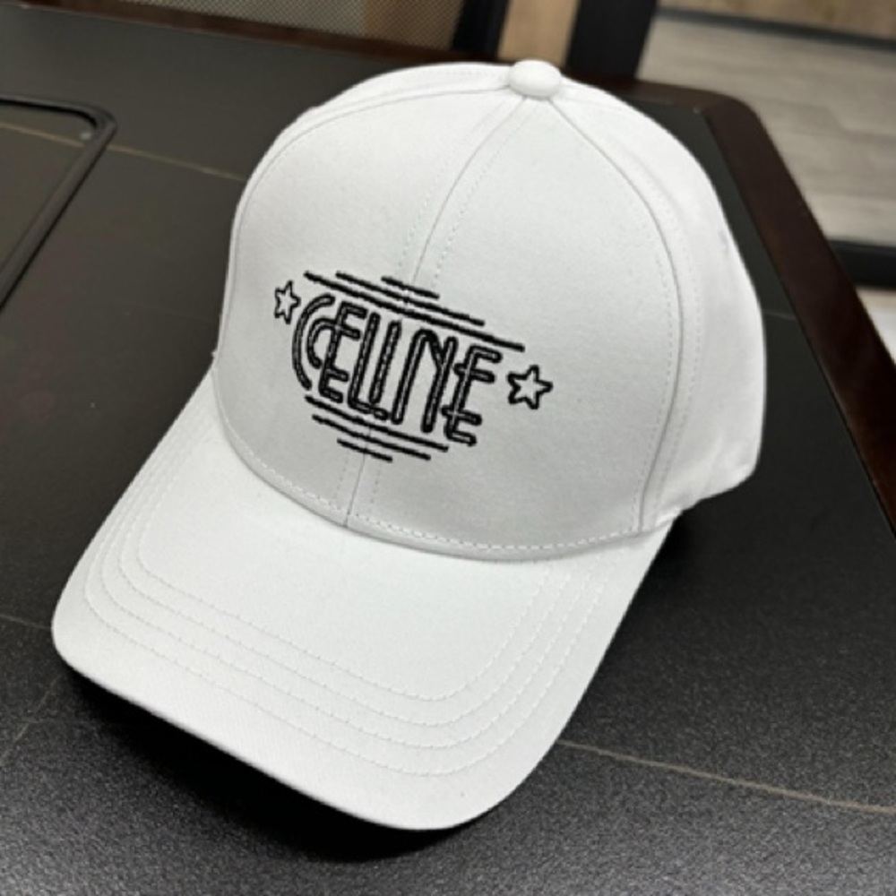Celine white baseball cap